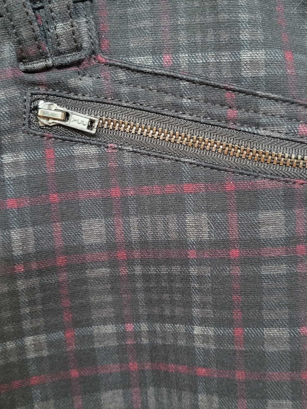 Ricki's Grey and Red Plaid Slim Legging - Picture 3 of 5
